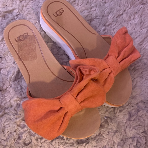 Women’s Summer UGG slides orange size 7 - Picture 2 of 4